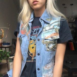 D&G vintage pinup denim vest